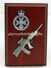 Royal Green Jackets (RGJ) SA80 Military Presentation Plaque